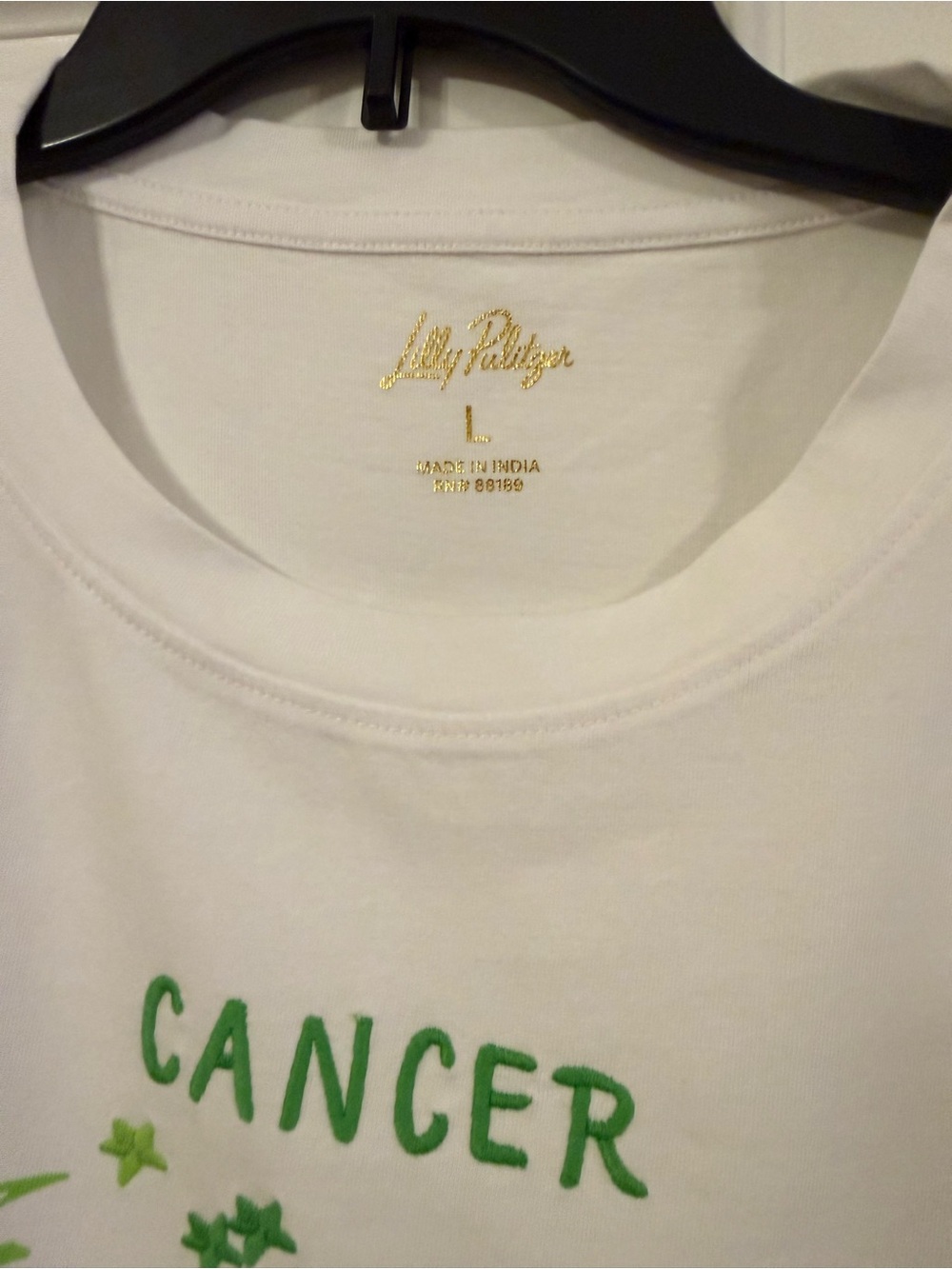 Lilly Pulitzer White Tee with Green Zodiac Graphic - Picture 2 of 8